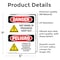 Signmission Hot Surface Sign, 7 in H x 5 in W, Vinyl Decal, Hot Work In Progress Keep Out Bilingual OS-2PACK-DS-D-57-VS-1365 - alternate 5